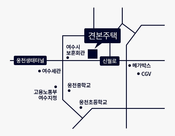 여수 쌍용더플래티넘 모델하우스 지도